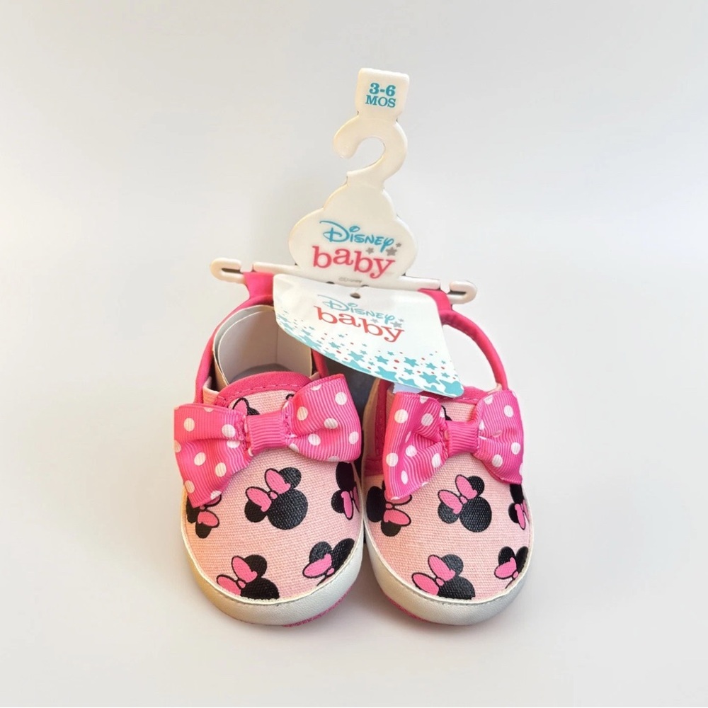 Disney Baby Pink Minnie Mouse Bow Shoes